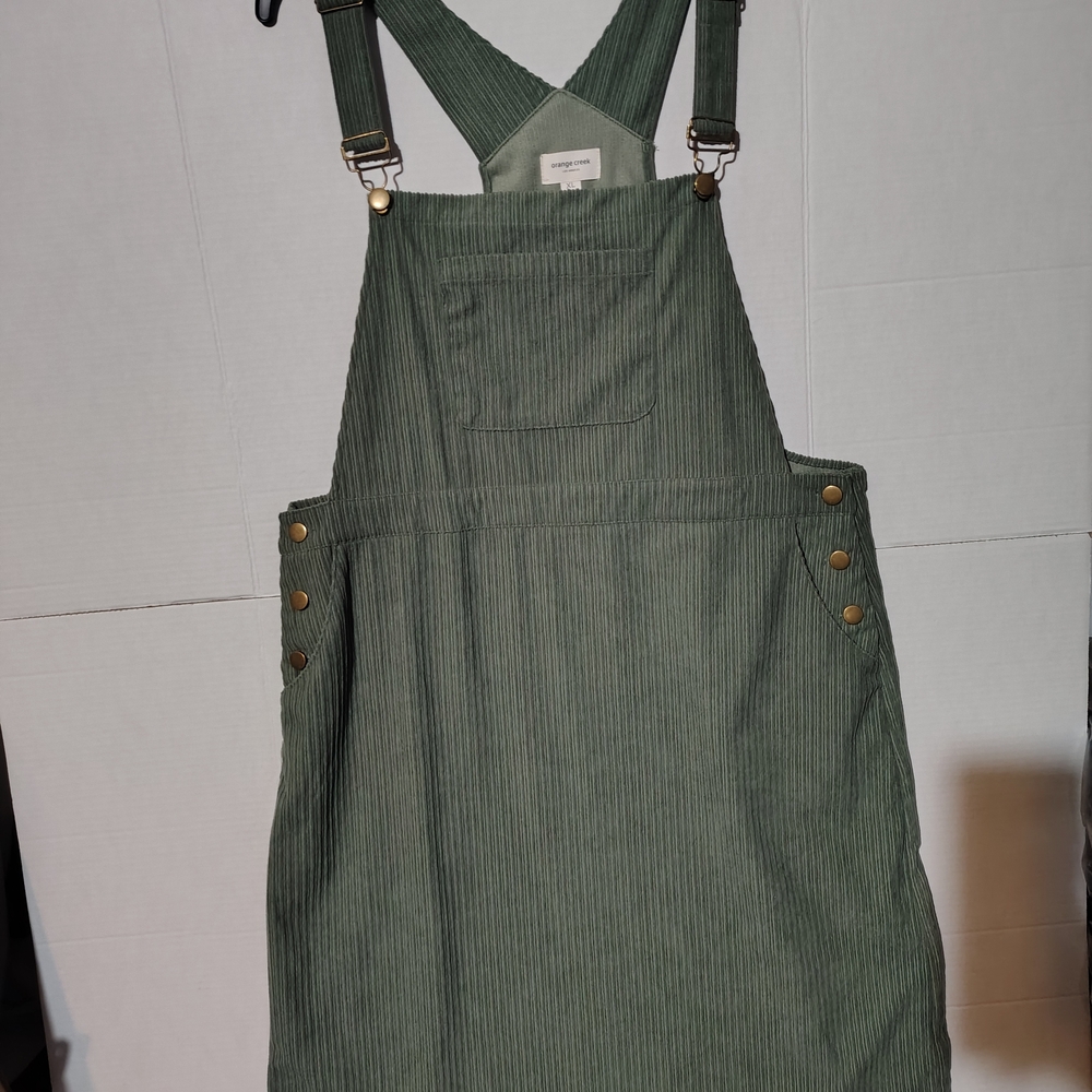 Orange Creek Green Pinafore Dress -G